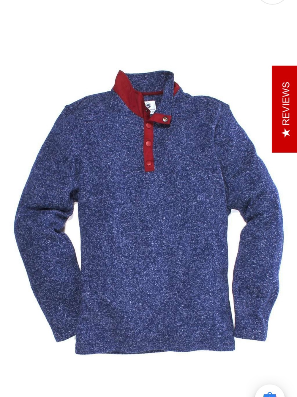 Southern Proper XL Getty Fleece Blue Pullover ~ Preppy Golf Outdoor Classic